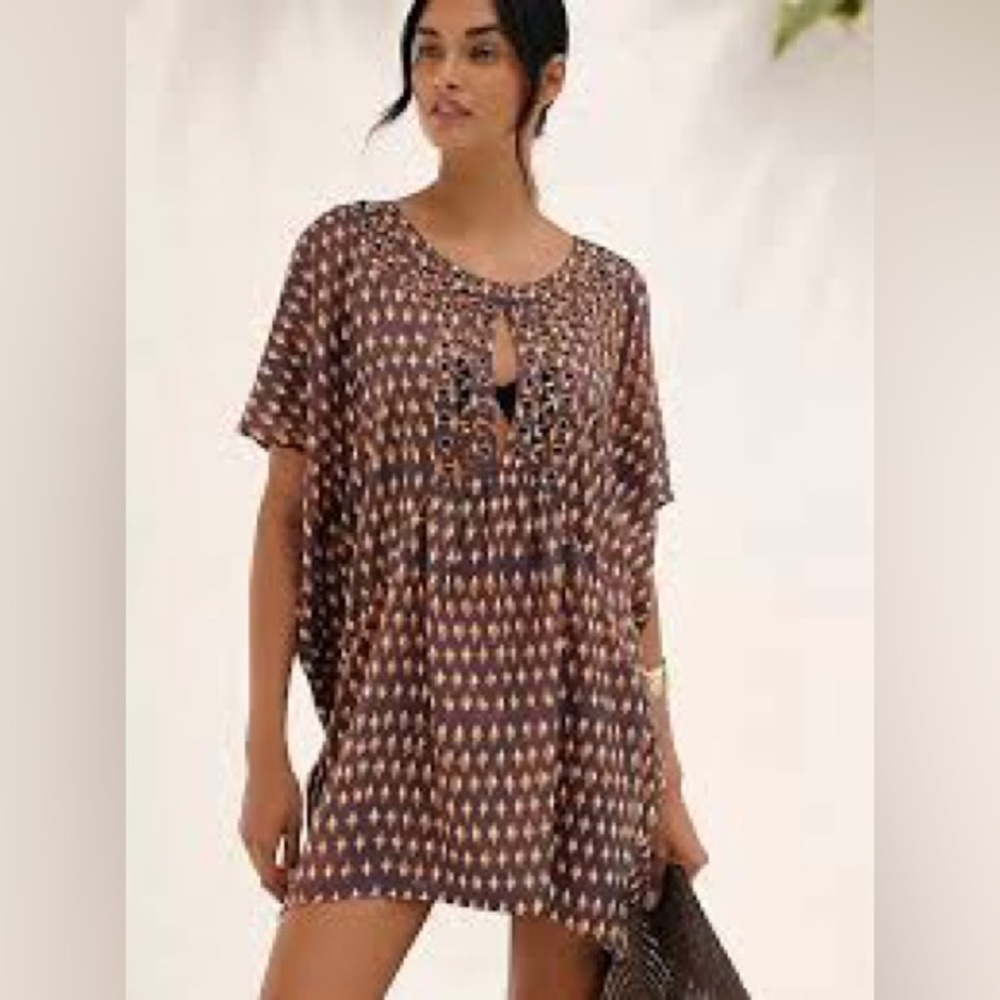 NWT Anthropologie X Graham Keegan collab, brown dress. Limited edition. Size XL